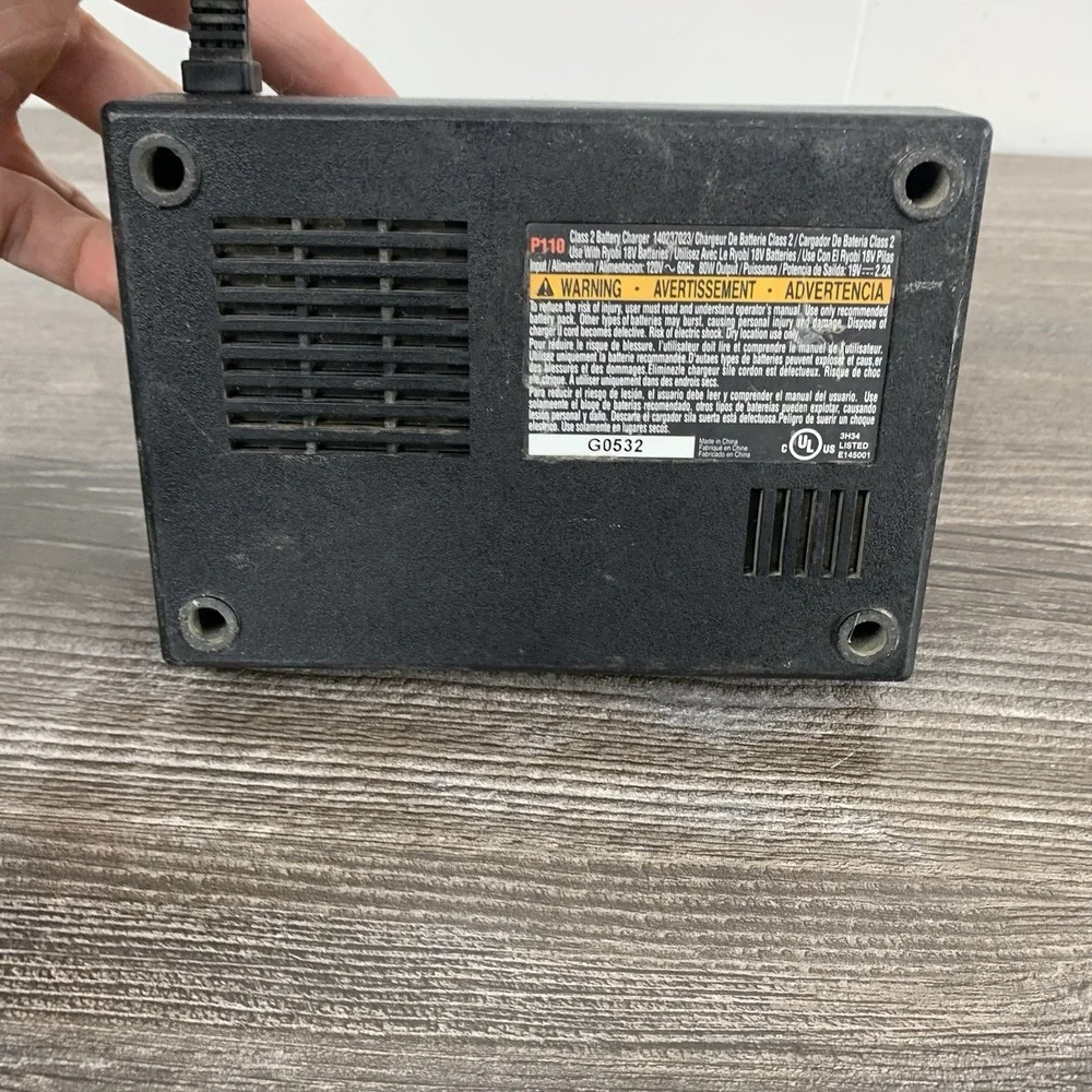 Ryobi 18V ChargePlus+ P110 Class 2 NiCd Battery Charger Only Tested Works **READ